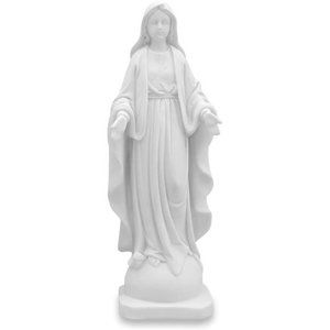 Sacred Mother Mary Statue - Graceful 8.54-Inch White, Revered Our Lady of Grace